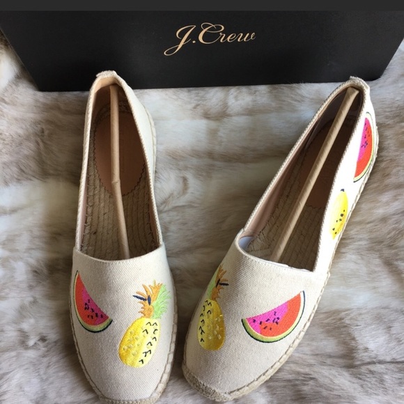 J. Crew Canvas espadrilles with embroidered fruits - Picture 3 of 7